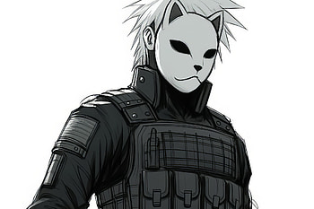 Kakashi ANBU — Monochrome Masked Shinobi, Anime, Naruto, Kakashi Hatake, Anbu (Naruto), Black & White, Black And White Anime HD wallpaper