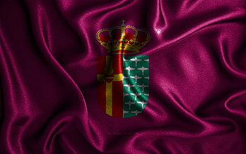Getafe flag, , silk wavy flags, spanish cities, Day of Getafe, Flag of Getafe, fabric flags, 3D art, Getafe, cities of Spain, Getafe 3D flag HD wallpaper