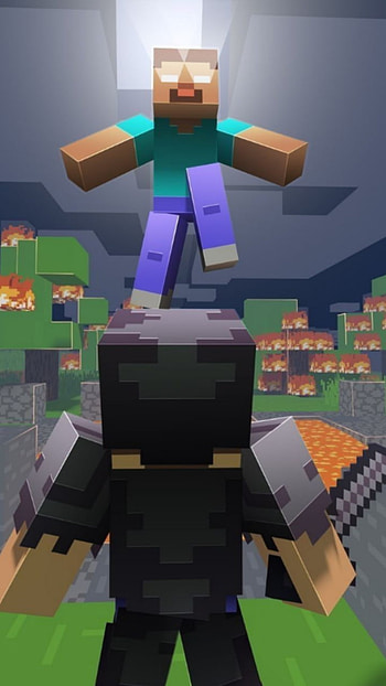 Minecraft, video_game_software, cartoon HD phone wallpaper