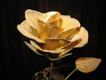 golden flower, gold flower, sensational, yellow HD wallpaper