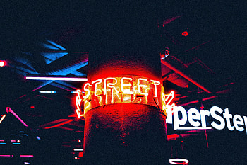 Miscellanea, Miscellaneous, Neon, Illumination, Backlight, Inscription, Pillar, Post HD wallpaper