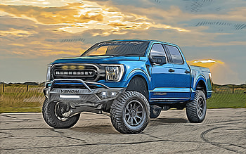 Hennessey Venom 800 F-150, , vector art, abstract cars, creative, Ford F-150 drawing, cars drawings, tuning, Ford HD wallpaper