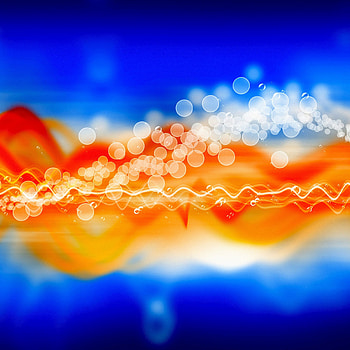 Glare, bokeh, waves and circles HD phone wallpaper