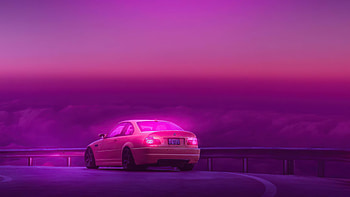 Bmw Outrun Synthwave, synthwave, outrun, artist, artwork, digital-art HD wallpaper