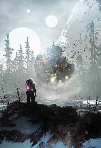 Art, Loneliness, Illusion, Cosmonaut HD phone wallpaper