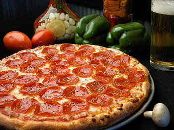 Pepperoni pizza, High-definition visuals, Satisfying meal, Pizza lover's favorite HD wallpaper