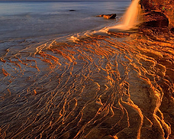 Ocean waterfall, waterfall, , Ocean, wawes HD wallpaper