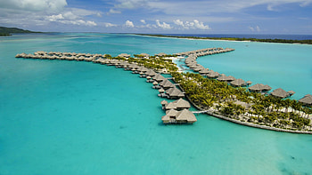 St. Regis Bora Bora, Overwater villas, French Polynesia, background HD wallpaper