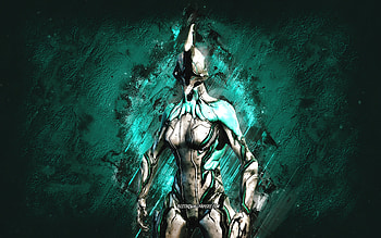 Nyx, Warframe, turquoise stone background, Warframe characters, Nyx Warframe, Nyx skin, creative art HD wallpaper
