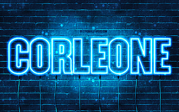 Corleone, , with names, Corleone name, blue neon lights, Corleone Birtay, Happy Birtay Corleone, popular italian male names, with Corleone name HD wallpaper