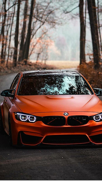 Bmw, Orange Bmw HD phone wallpaper