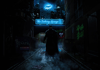 Batman In Neon Alley , batman, superheroes, artist, artwork, digital-art, artstation HD wallpaper