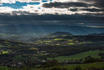 Nature, Clouds, Mountain, Village, Mainly Cloudy, Overcast, Valley HD wallpaper