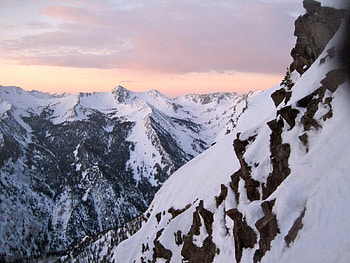 Snowy Mountains, sky, snow, rock, mountain HD wallpaper