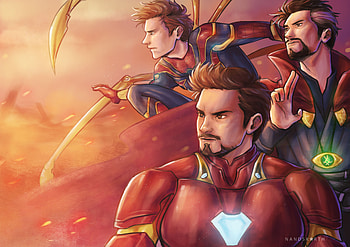 Iron Man Doctor Strange Spiderman , iron-man, doctor-strange, spiderman, superheroes, artwork, artist, digital-art, deviantart HD wallpaper