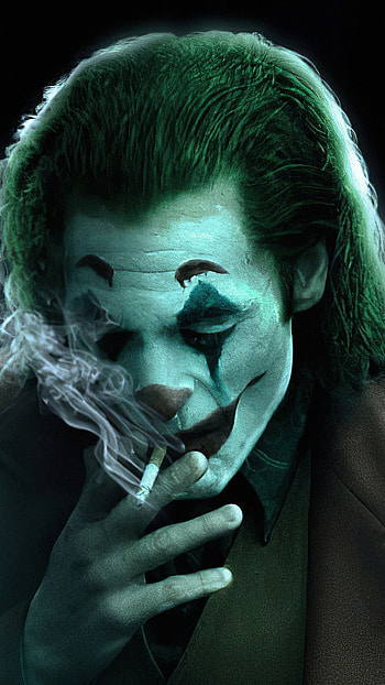 Joker Smoking, Blue, Light HD phone wallpaper