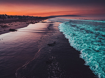 Seashore Golden Hour , seashore, ocean, nature HD wallpaper