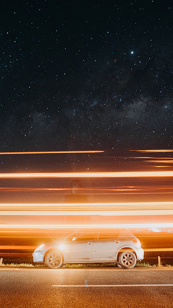 Cars, Shine, Light, Road, Car, Blur, Smooth, Long Exposure, Machine HD phone wallpaper