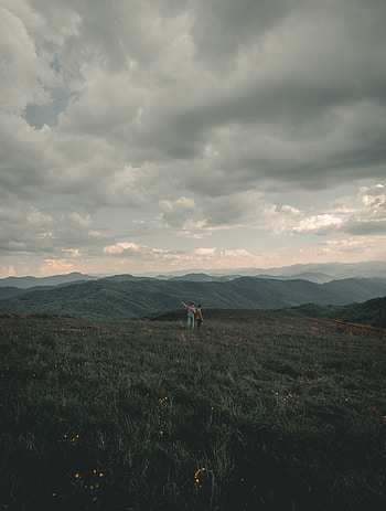 Landscape, People, Nature, Mountains, Greens, Lawn HD phone wallpaper