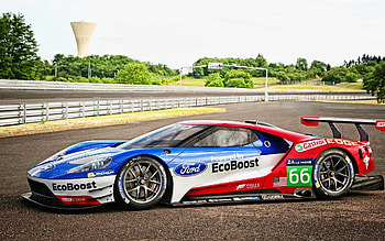 ford gt le mans race car, le mans, ford, car, race HD wallpaper