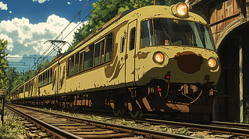Anime Train Journey - Stunning Ultra, Anime, anime train, train, landscape, railroad, anime landscape HD wallpaper
