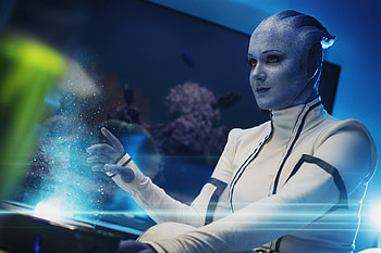 Liara T'Soni, Makeup & prosthetics, Mass Effect video game, Character arts forum HD wallpaper