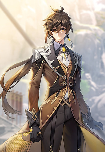 Zhongli, genshin, fanart HD phone wallpaper