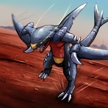 Garchomp Pokmon, Zerochan anime , Character design, Garchomp artwork HD phone wallpaper