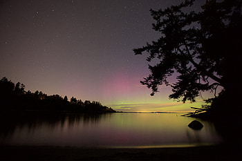 Northern Lights Lake Night Sky , northern-lights, sky, nature, lake HD wallpaper