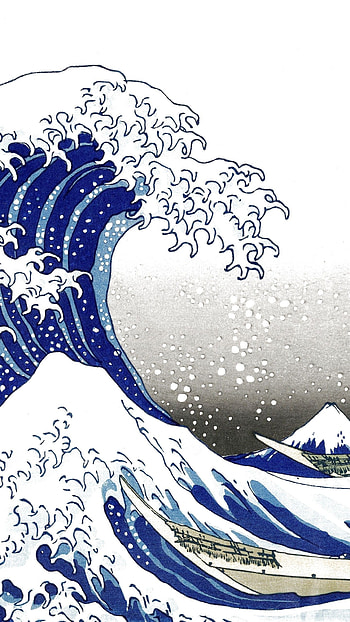 Laurence De Valmy, Great Wave off Kanagawa HD phone wallpaper