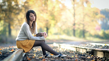 Girl Shoot Rail Road, girls, road, hoot HD wallpaper