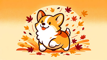 Cute Corgi Autumn Bliss, Animal, corgi, dog HD wallpaper