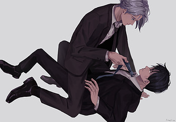 Yuri x Victor, victor, Yuri on ice, viktor, yuri HD wallpaper