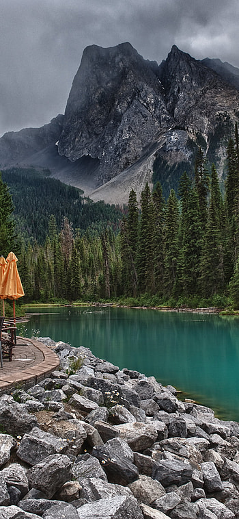 Banff National Park, Emerald Lake, Mountains, Yoho National Park HD phone wallpaper