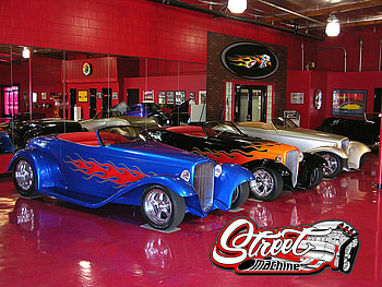 Garage, hotrods, classic, cars HD wallpaper