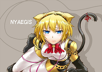 Nyaegis, aegis, cyborg, nya, shin megami tensei, persona, robot, persona 3, cat girl HD wallpaper