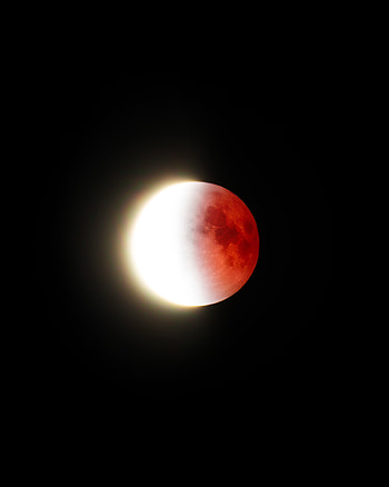 Lunar Eclipse, blood moon, dark HD phone wallpaper