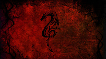 Preview dragon, pattern, red, black HD wallpaper