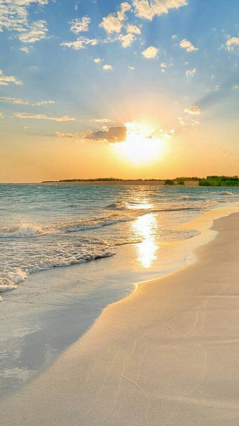 Beach Background, Sunset HD phone wallpaper