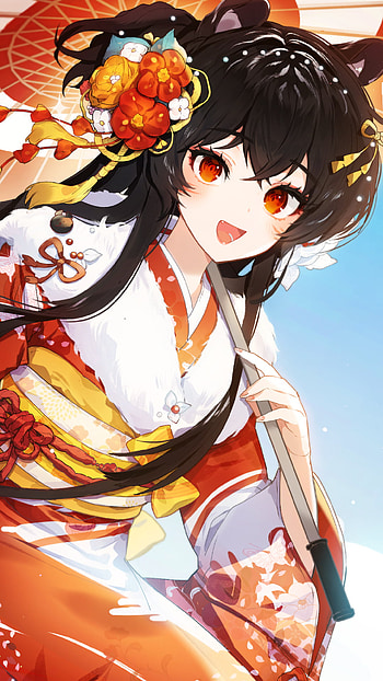 Sunrise Kimono — Anime Girl , Anime, girl, anime girl HD phone wallpaper