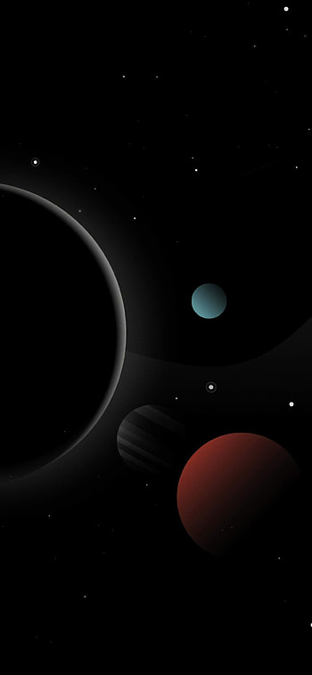 Space Planet Dark Amoled for Realme 5 Pro HD phone wallpaper