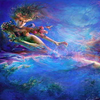 blue fantasy, blue, earth, cold, mother, ocean HD wallpaper