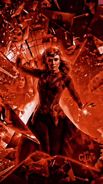 Scarlet Witch, orange, art HD phone wallpaper