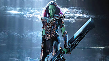 Gamora Wearing Thanos Armor , gamora, superheroes, artist, artwork, digital-art HD wallpaper