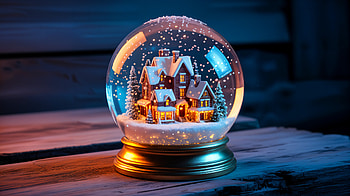 Snow Globe, House, Christmas, Decoration HD wallpaper