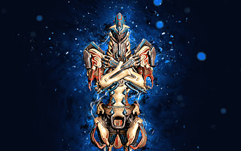 Inaros, , blue neon lights, Warframe, RPG, Warframe characters, Inaros Build, Warframe Builds, Inaros Warframe HD wallpaper