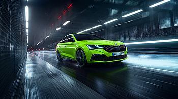 Skoda Octavia RS, car, night, Skoda HD wallpaper