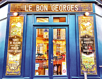 Le Bon 'Georges F, architecture, art, France, beautiful, cityscape, restaurant, artwork, scenery, wide screen, painting, Le Bon Georges, Paris HD wallpaper