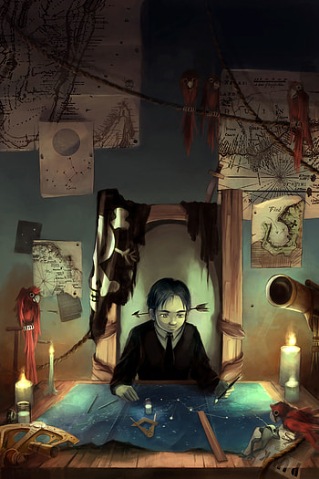 Art, Journey, Room, Map, Boy HD phone wallpaper