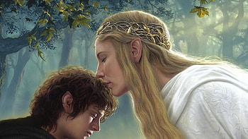 Frodo Baggins, Galadriel HD wallpaper